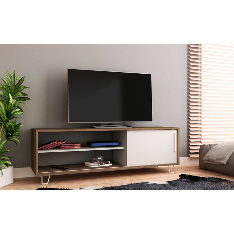 48" Boden TV Stand Oak Brown/White - Manhattan Comfort