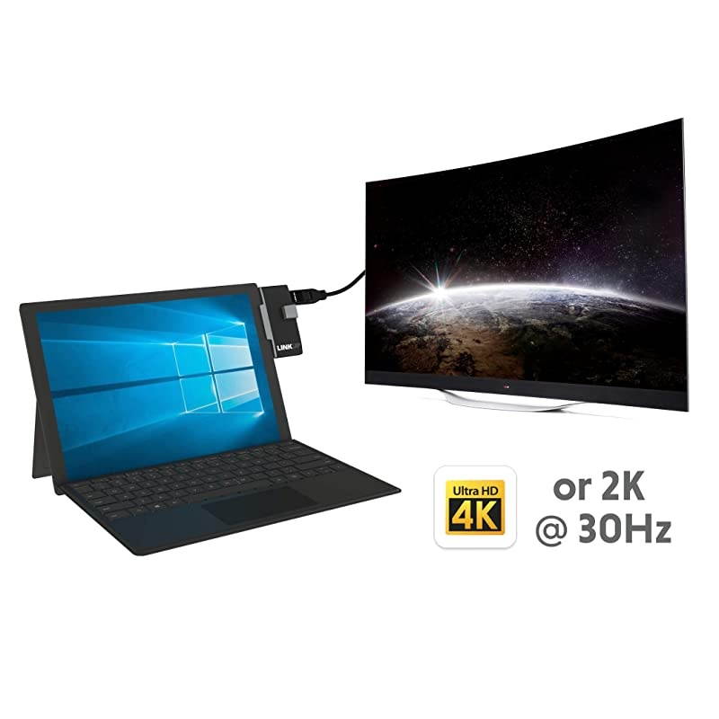 Microsoft Surface GO Compatible Docking Station USB C Dock | 4-in-1 Expansion Hub | HDMI 4K Gigabit Ethernet 2X USB-A 3.0 | Compatible with Original Surface GO Power Plug