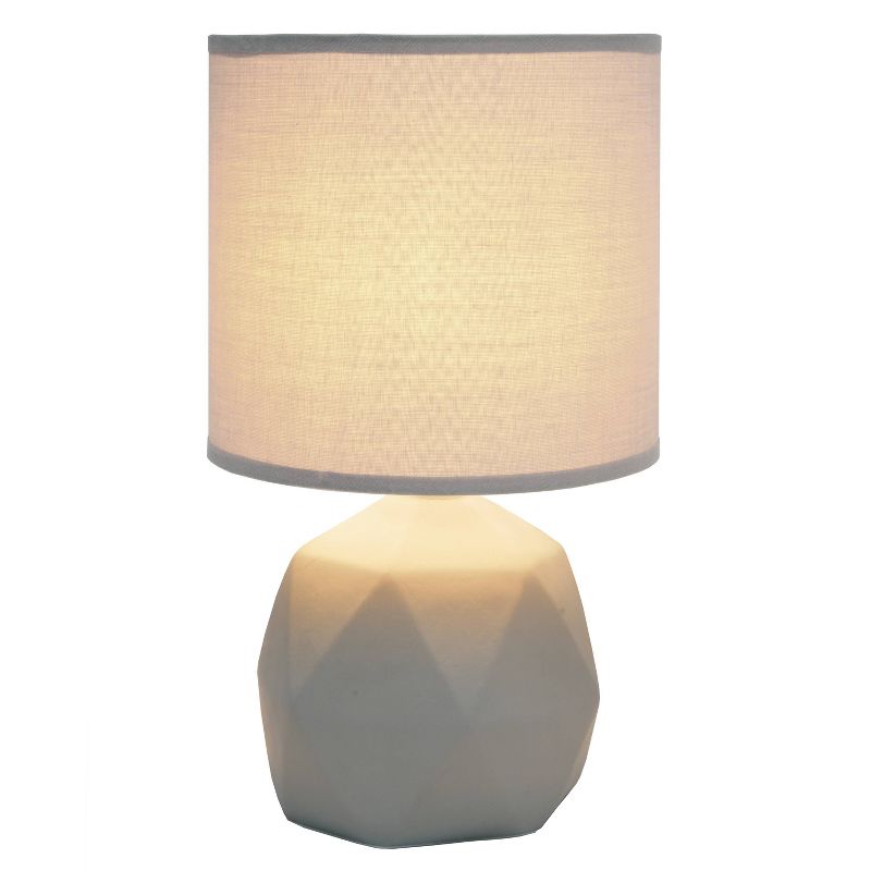 Geometric Concrete Lamp with Shade Gray - Simple Designs