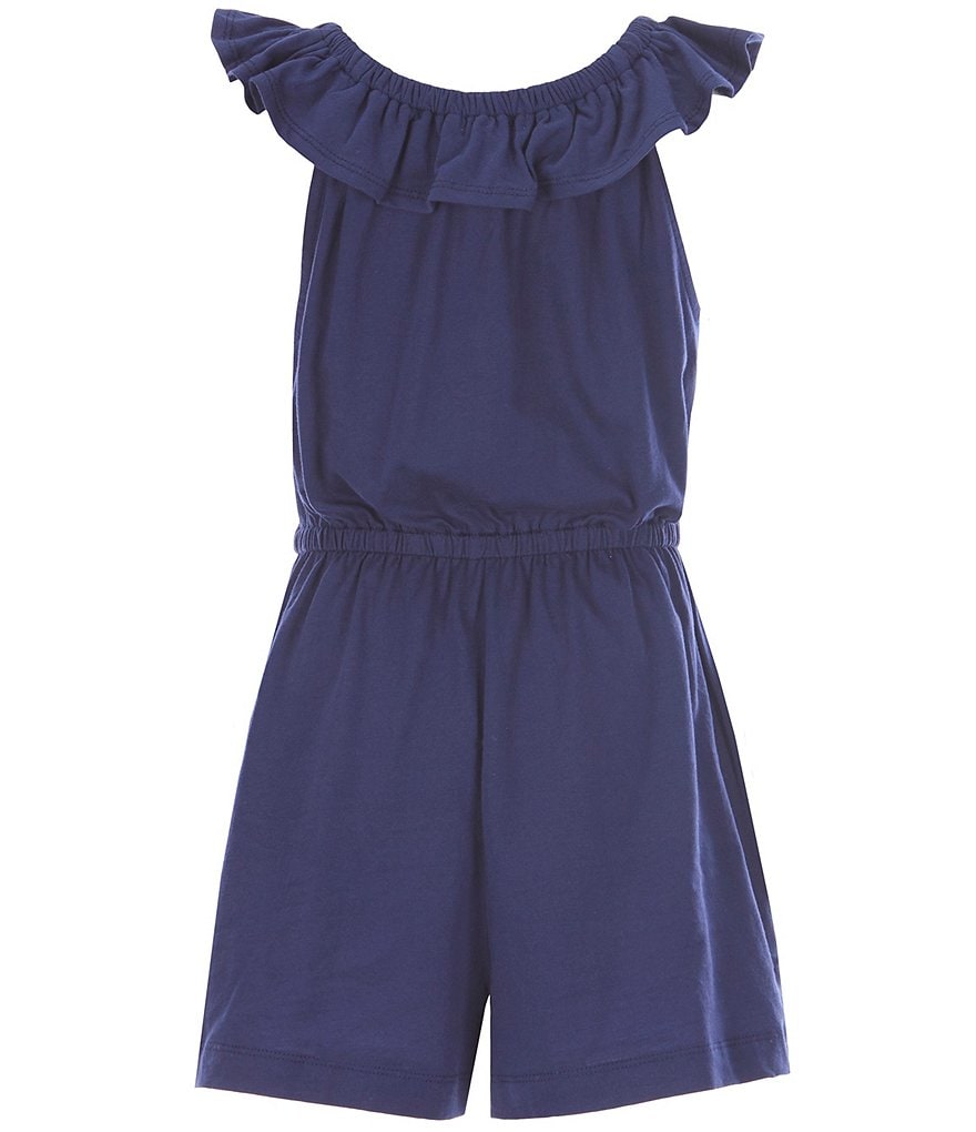 Copper Key Big Girls 7-16 Ruffle Neck Romper