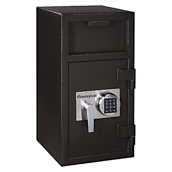 SENTRY SAFE DH-134E Cash Depository Safe, 1.57 cu ft, 121 lb, Black, Solid Steel