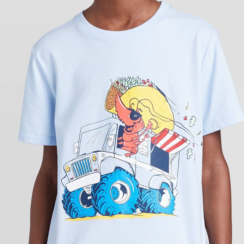 Boys' Short Sleeve Graphic T-Shirt - Cat & Jack™ Light Blue XXL