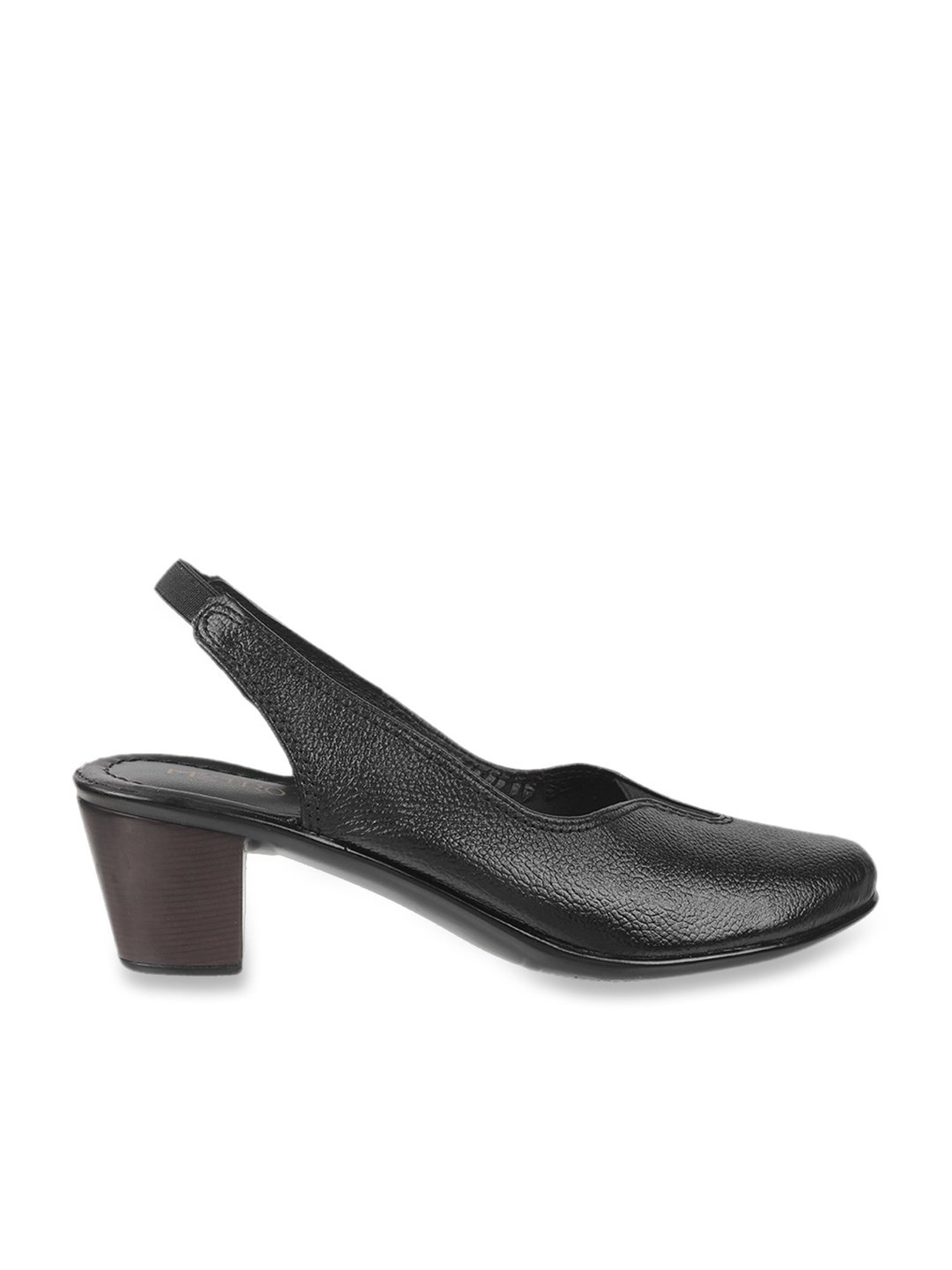 Metro Women's Black Sling Back Sandals
