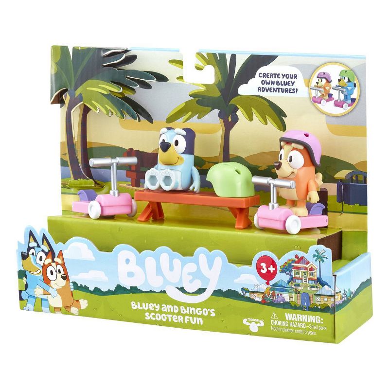 Bluey & Bingo Scooters Mini Playset