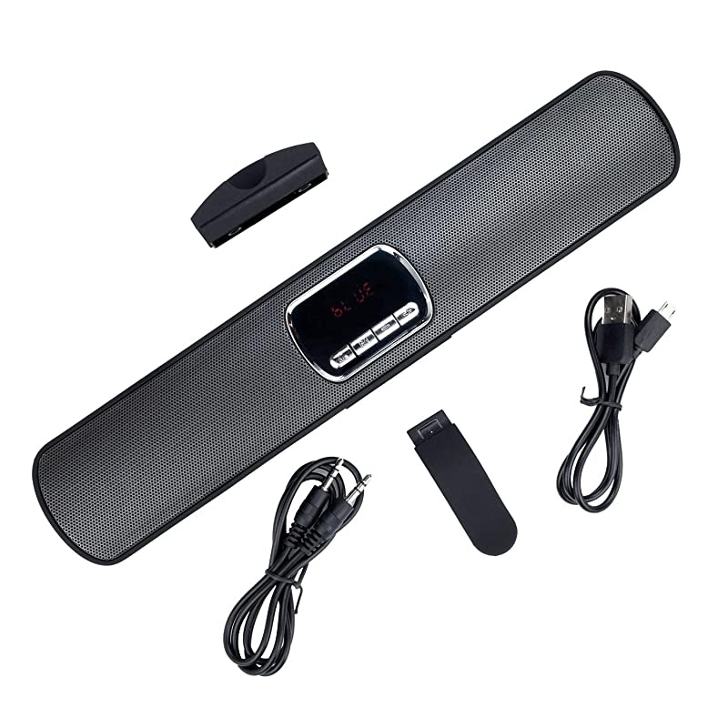 Ultra Portable Wireles Rechargeable Handsfree Bracket Bluetooth Speaker Stereo System Phone Holder Mount Stand for Android Smartphones and Tablets iPad iPhone 5S 6 6S 7 8 Plus X Black