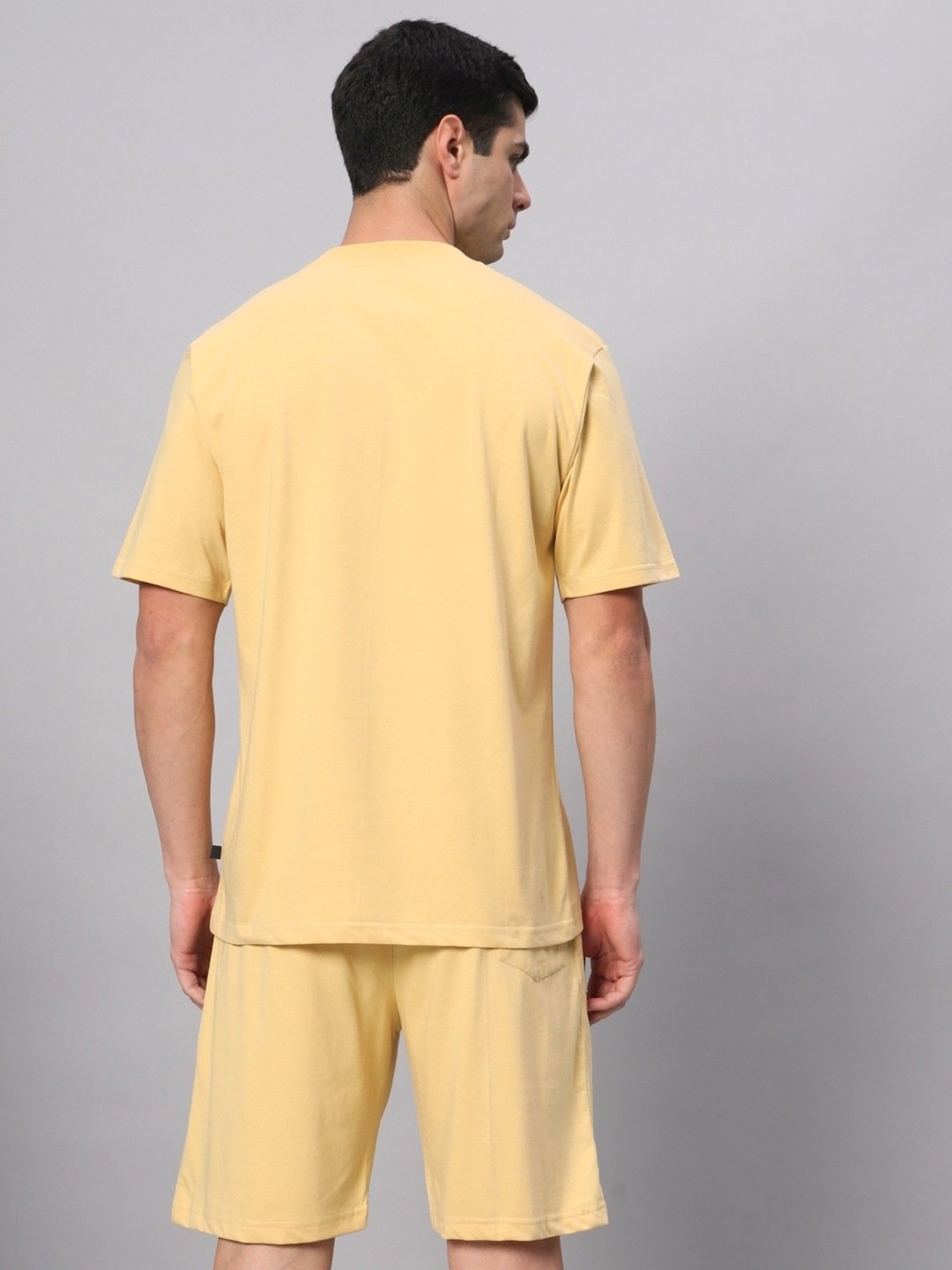 Griffel Yellow Cotton Loose Fit Co-Ord Set