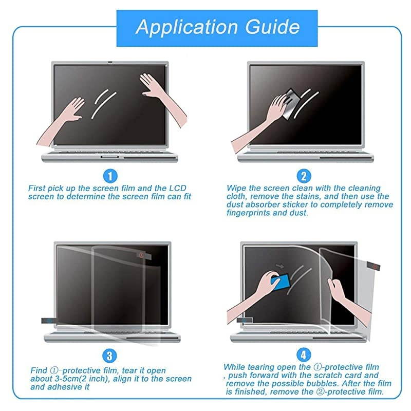 Anti Blue Light Glare Screen Protector for HP/Dell/Sony/Samsung/Lenovo/Acer/MSI/LG/Razer Blad 16:9 Aspect Ratio Laptop Screen Filter, Reduces Eye Strain (10 1/8 x 5 11/16 Inch)