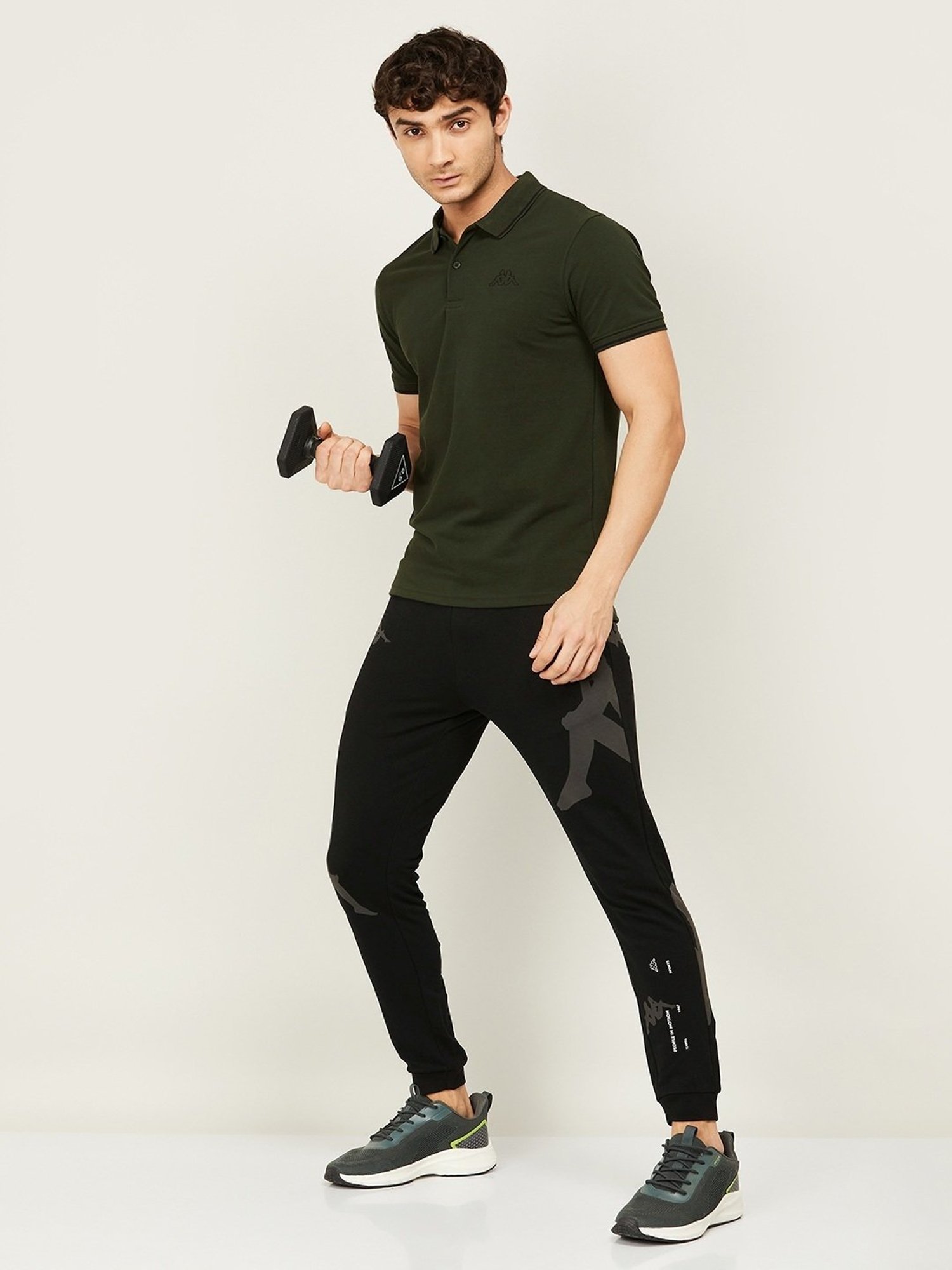 KAPPA Dark Olive Regular Fit Polo T-Shirt