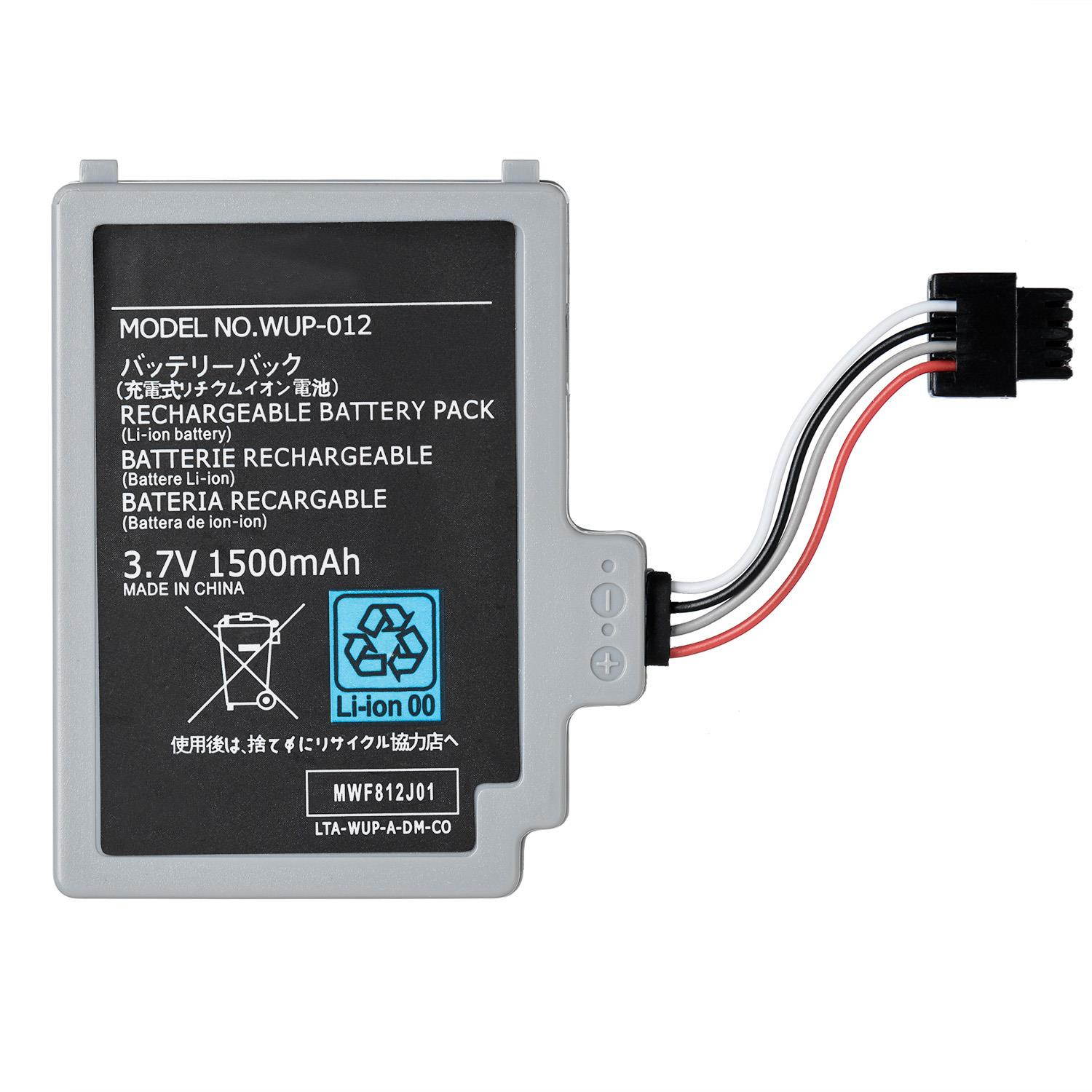 OSTENT 3.7V 1500mAh Rechargeable Battery Pack Replacement for Nintendo Wii U Gamepad