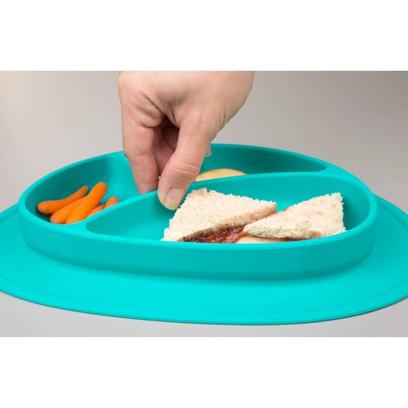 Nuby Oval Sectioned feeding mat   - Aqua