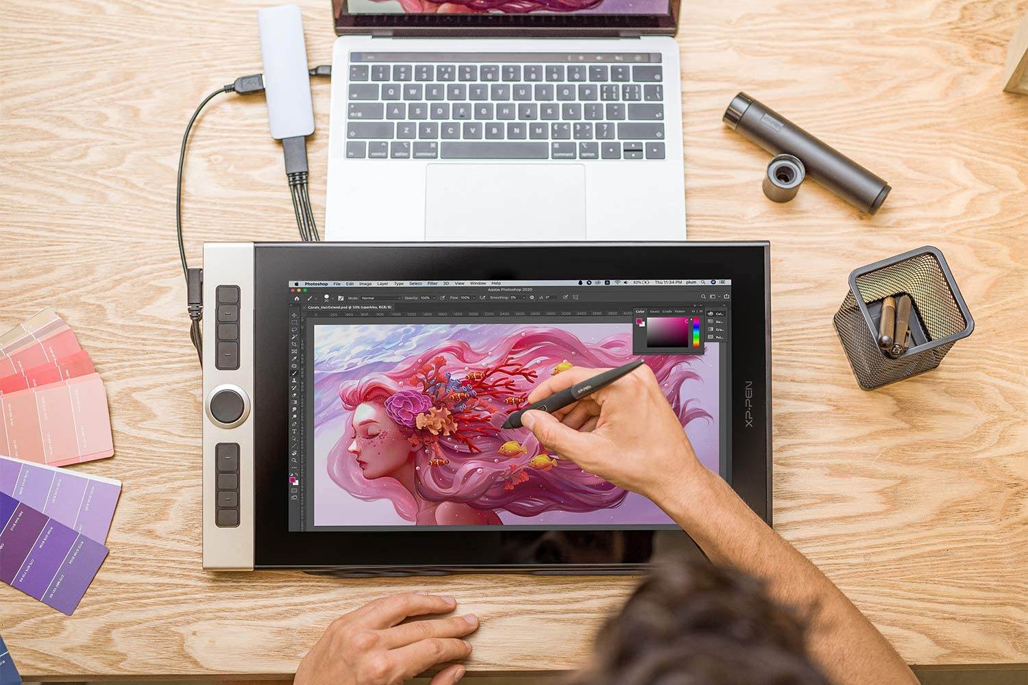 XP-PEN Innovator 16 Pen Display 15.6 Inch Drawing Monitor Full-Laminated Technology Graphics Monitor with Tilt Support Passive Pen and 8 Customizable Shortcut Keys(Supports 92% Adobe RGB Color Gamut)