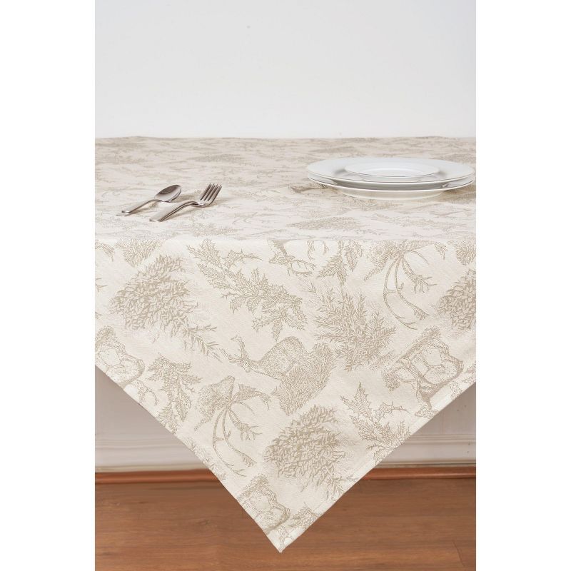 Juvale Thanksgiving Pumpkin & Fall Leaves Rectangle Dining Tablecloth Party Table Cover, 83 x 59 in