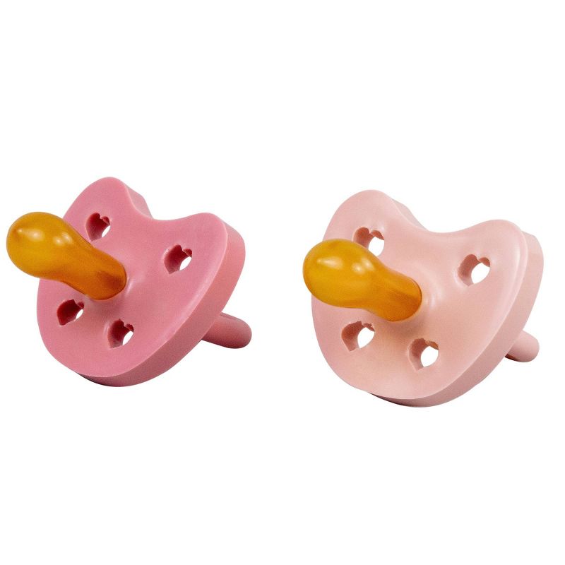 Bebe au Lait Natural 2pk Rubber Pacifier - Pink - 3-36 Months