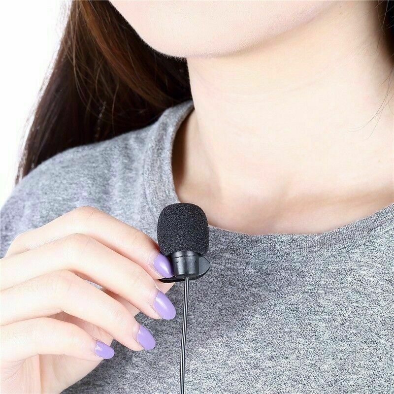 Microphone 3.5mm Mini Wired Clip On Lapel Collar Microphone Mic For Cameras PC Laptop Lound Speaker Recording Studio Karaoke Mic