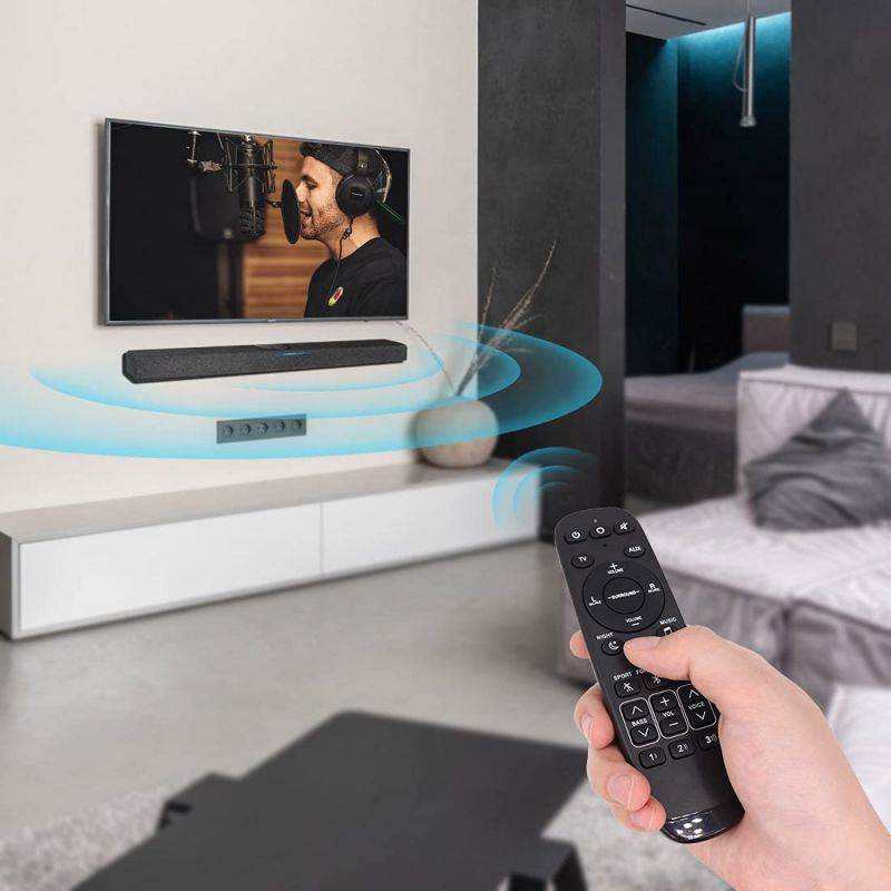 Universal Remote Control with Battery Fit for Polk Audio Ultra-Slim TV Soundbar RE6214-1 RE62141 RTRE62141 Signa S1 Signa S2 Signa S3