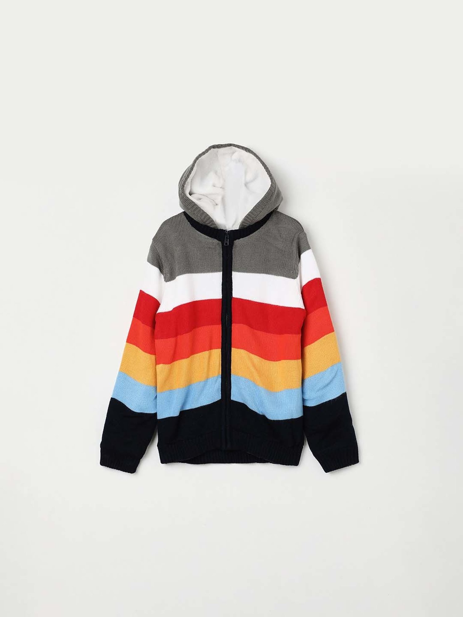 Fame Forever by Lifestyle Kids Multicolor Striped Full Sleeves Sweater