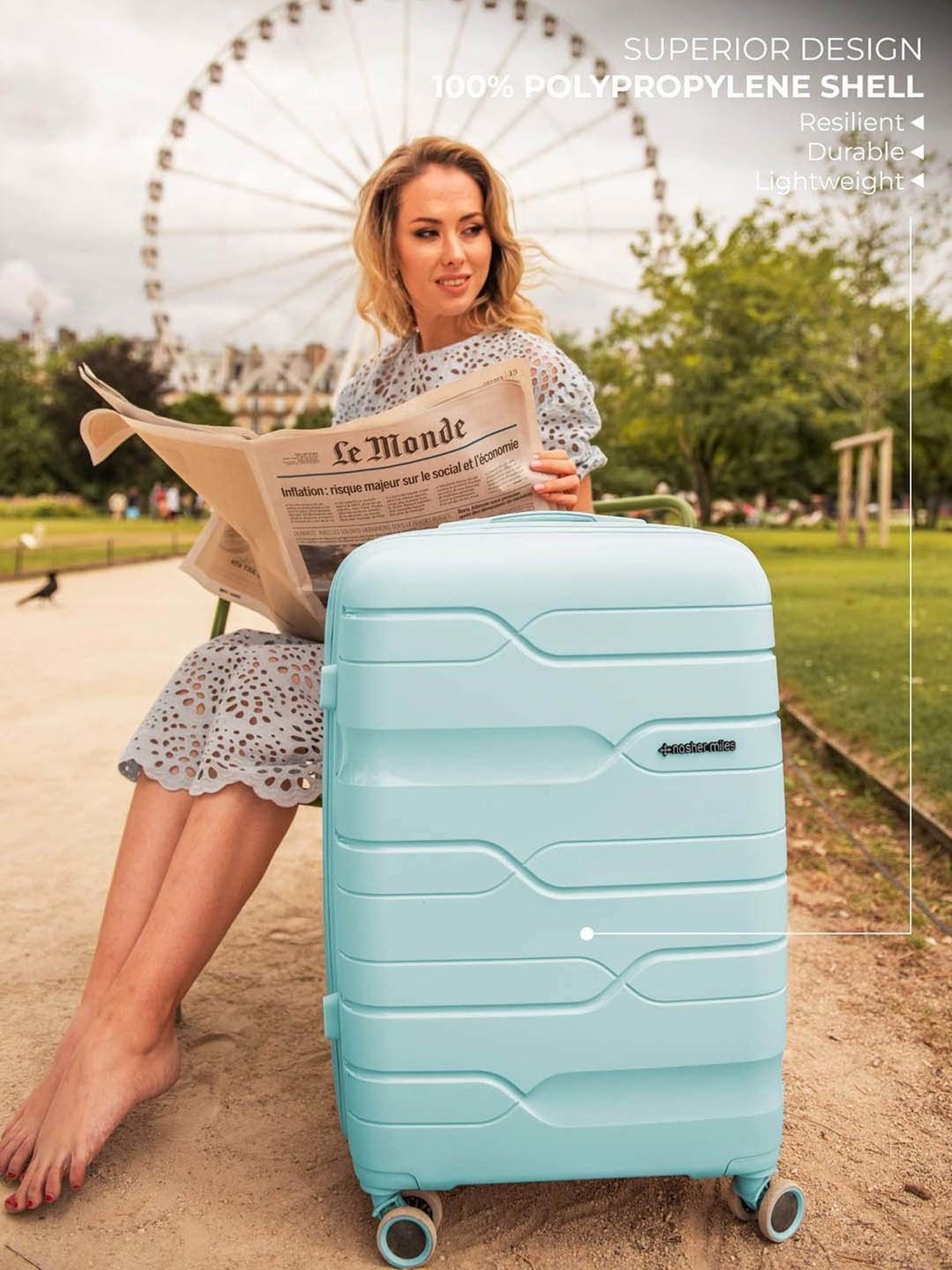 Skybags Salsa Red Solid Hard Medium Trolley Bag - 46 cm