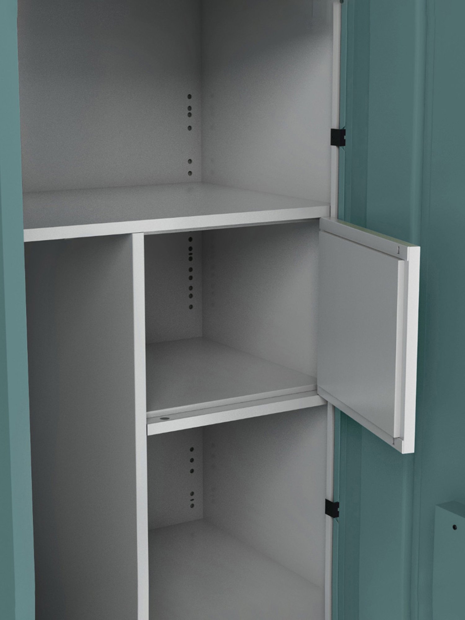 Godrej Interio Slimline 3-Door Steel Almirah, Tex Sea Pine (1-Year Warranty, 1 Locker)