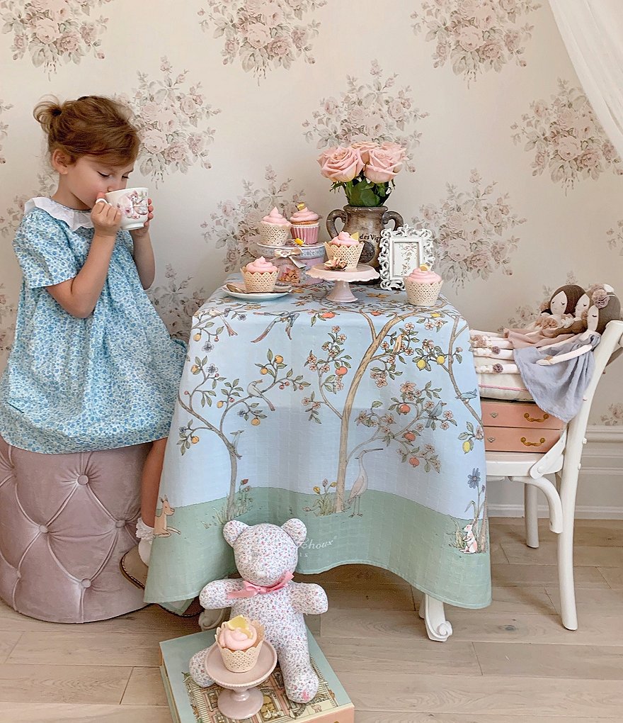 Atelier Choux Paris Baby Organic Cotton In Bloom Swaddle Blanket with Gift Box