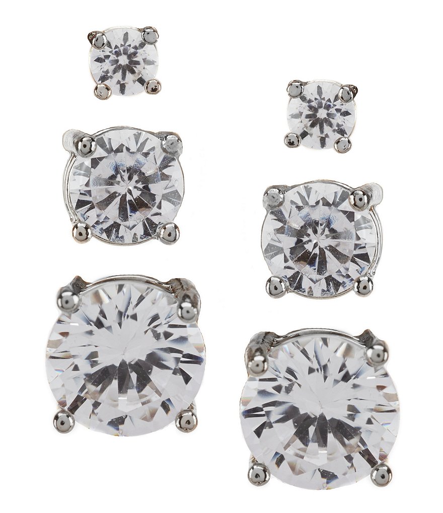 Tailored Faux-Crystal Earring Set