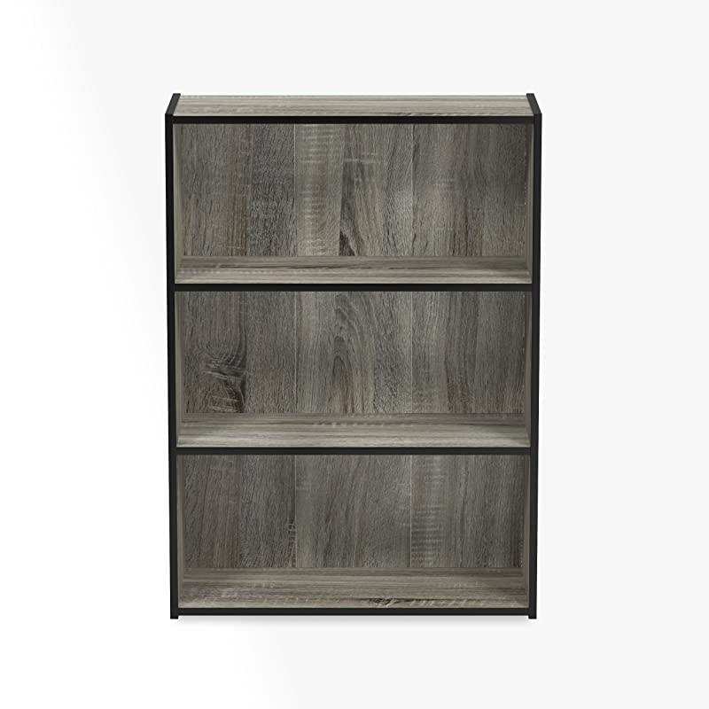 Pasir 3Tier Open Shelf Bookcase French Oak Grey