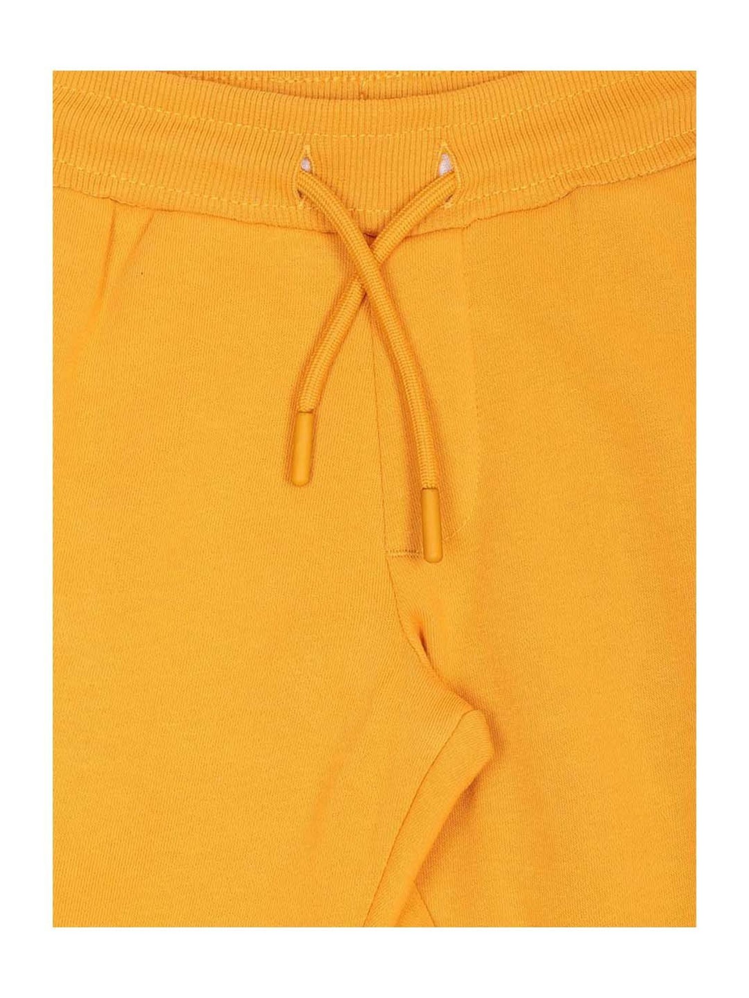 U.S. Polo Assn. Kids Yellow Cotton Printed Joggers