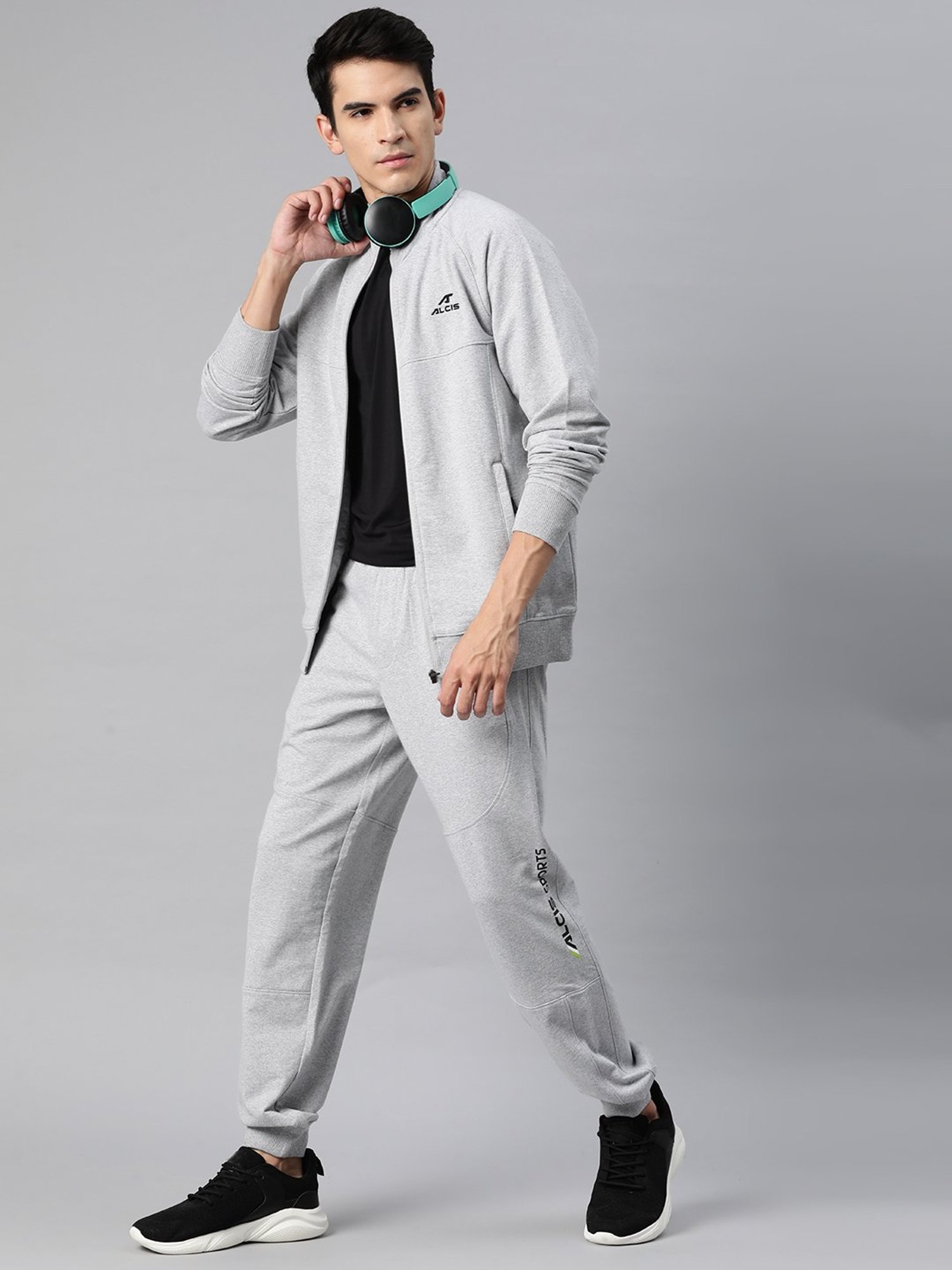 Vimal Jonney Light Mud Cotton Regular Fit Tracksuit