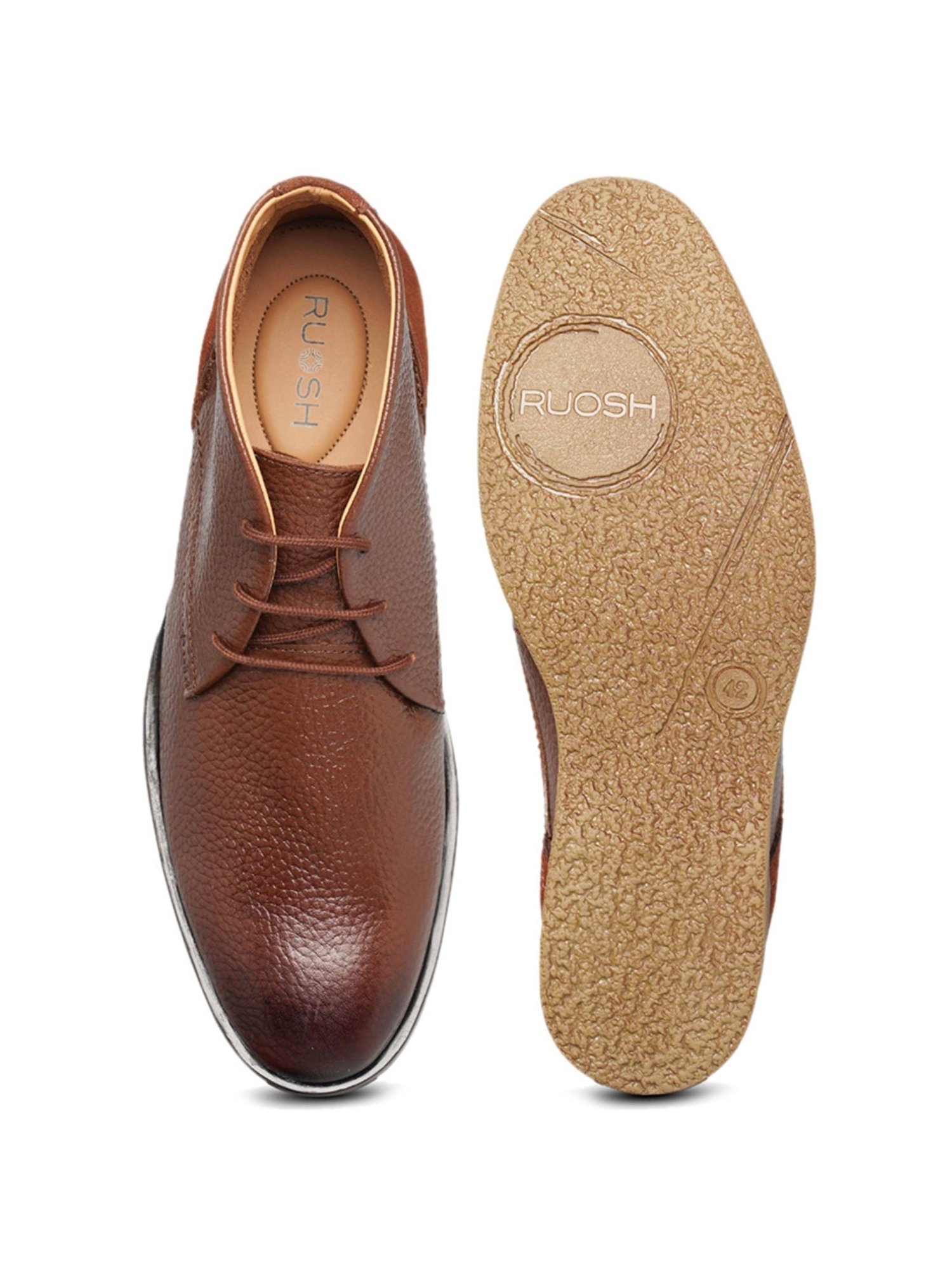 Ruosh Men's Brown Chukka Boots