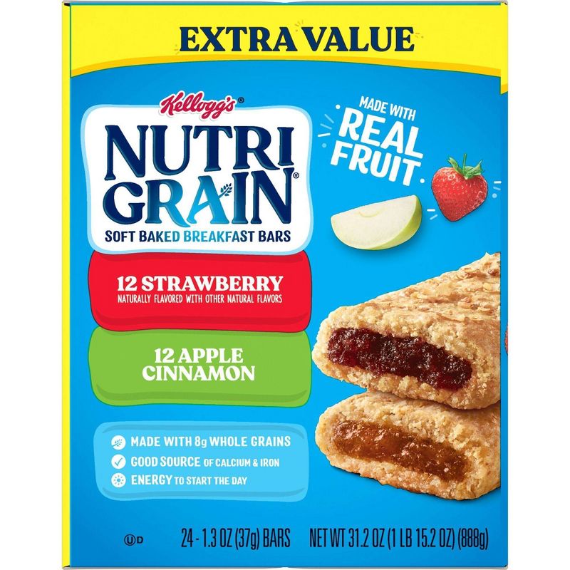 Nutri-Grain Value Pack Strawberry & Apple Cinnamon - 24ct
