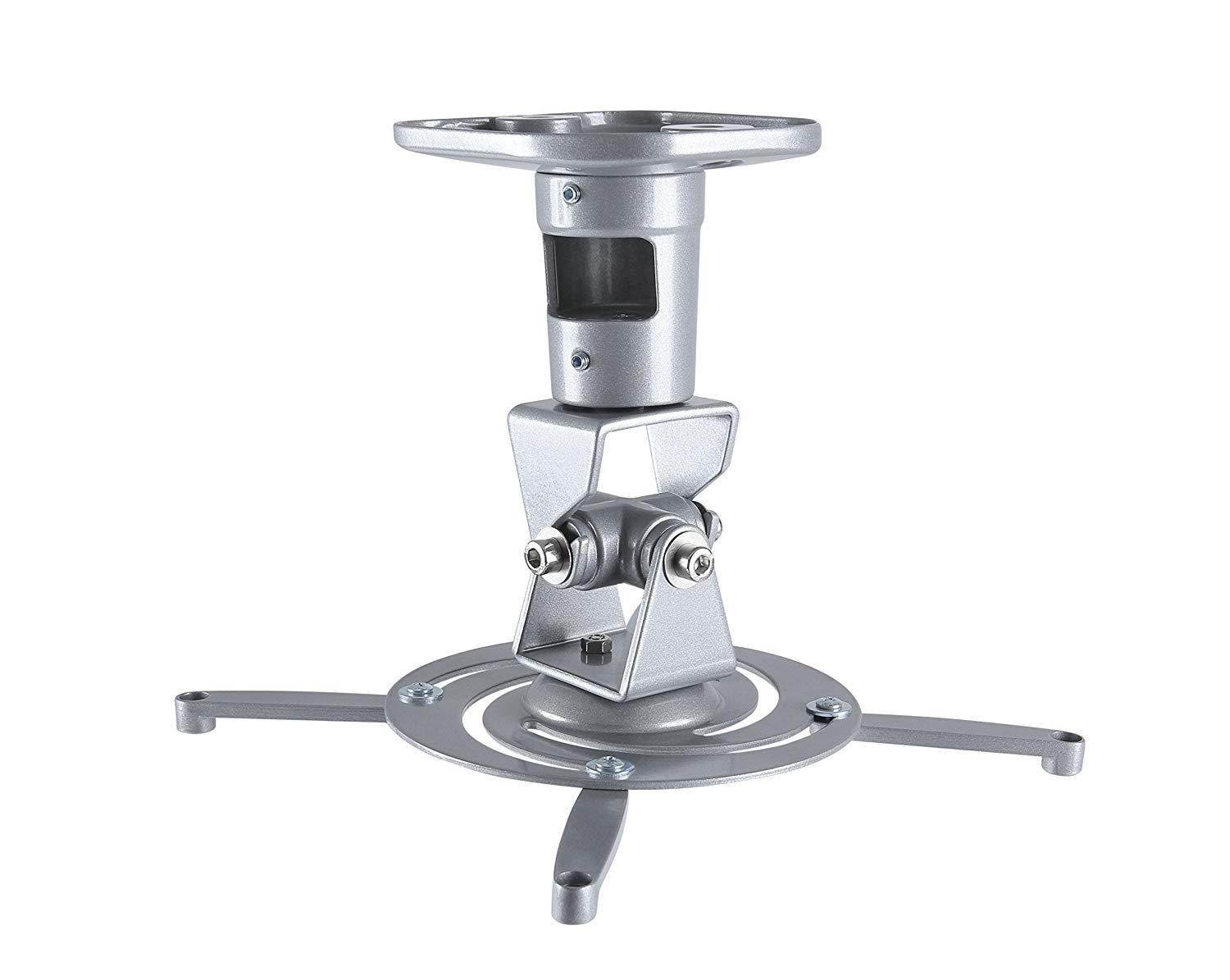 Amer Mounts Universal Celing Projector Mount Supports Up To 30 lbs - Silver