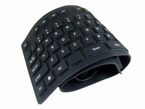 USB 2.0 Silicone Roll Up Foldable PC Computer Keyboard