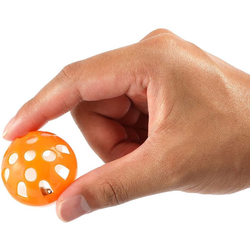 Okuna Outpost 60 Pack Cat Toy Balls with Bells, 4 Colors Kitten Toys (1.5 in)