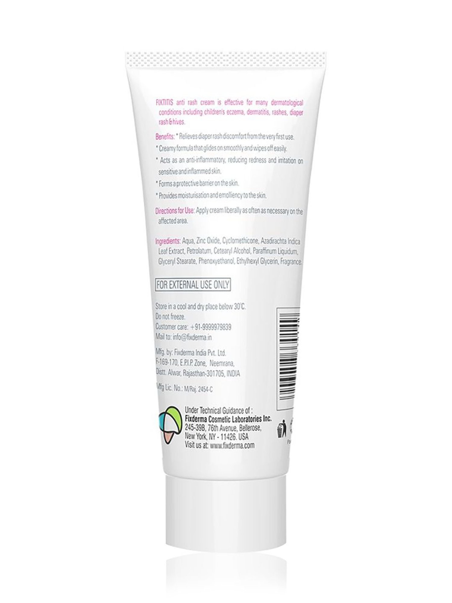 Fixderma Fixtitis Antirash Cream, Fast Relief From Itching, Sweat Rash - 40 gm