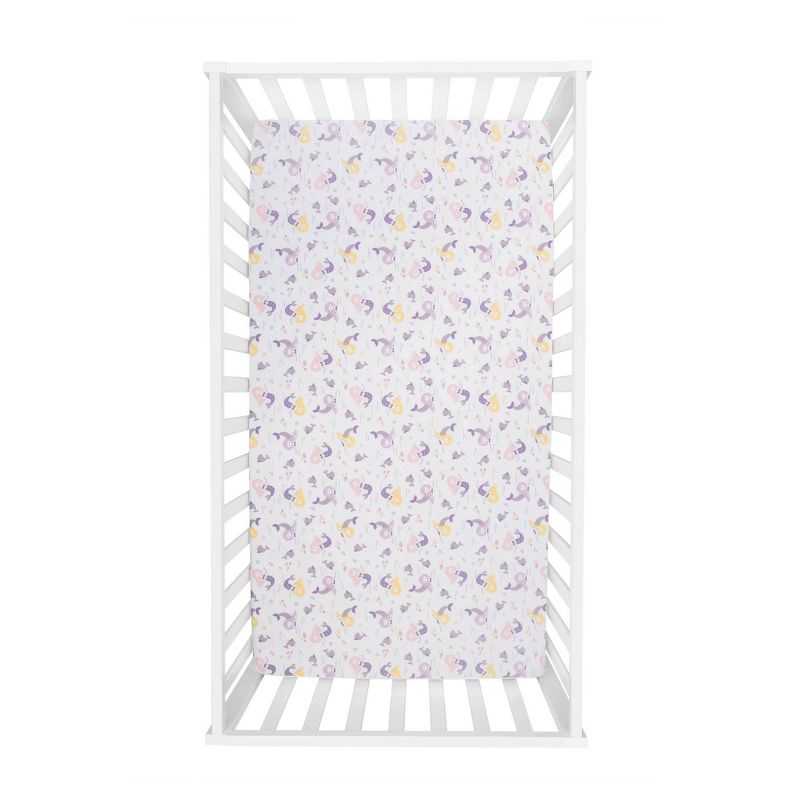 Sammy & Lou Rainbow Mermaids 2pk Microfiber Crib Sheet - 2pk