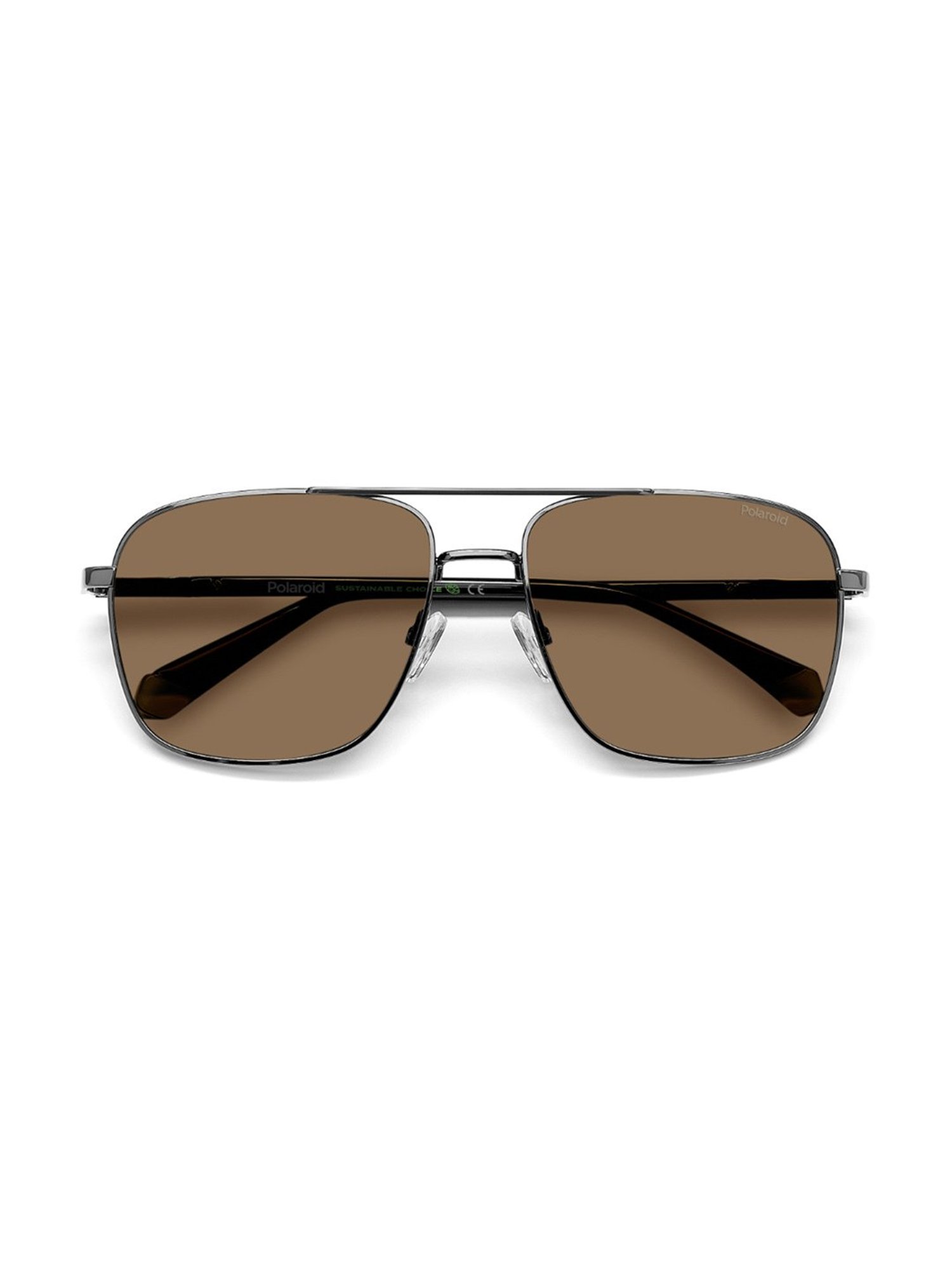 Polaroid Brown Rectangular Sunglasses for Men