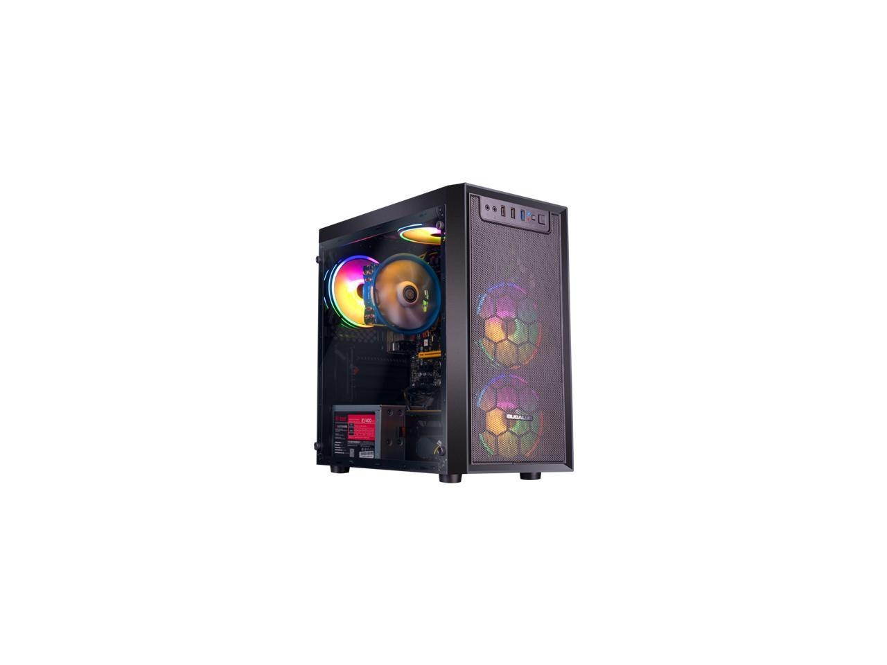 IPASON - Gaming Desktop - Ryzen5 3500X (6 Core up to 4.1GHz 7nm) - Nvidia GT 730 4GB - 256GB SSD M.2 - 8GB DDR4 3000MHz - Windows 10 home - RGB Fans - Gaming PC