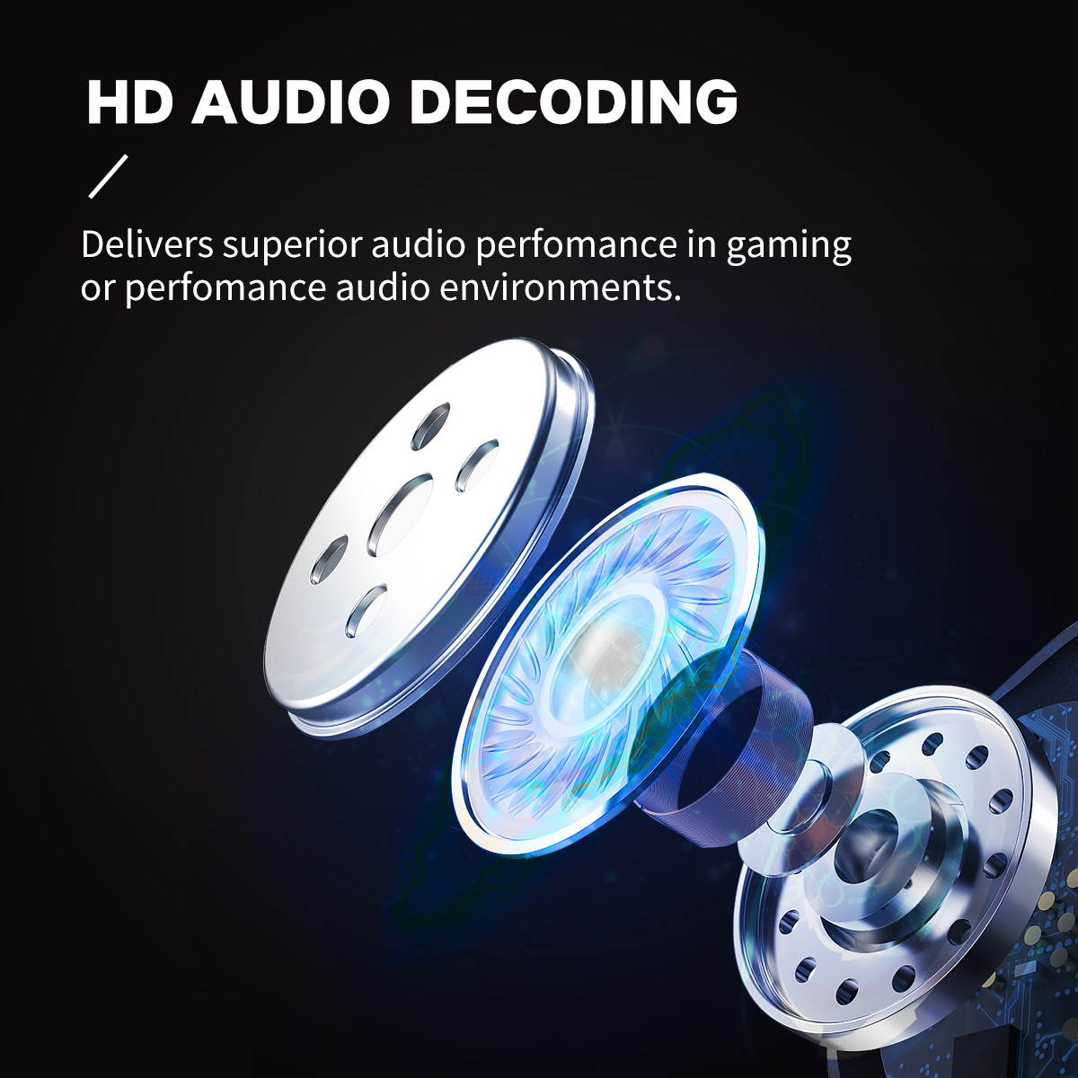 SOMiC Bluetooth Headphones Wireless 72H Playtime CVC8.0 Noise Reduction Hi-Res Certified Sound Headset Comfortable to Wear MS300