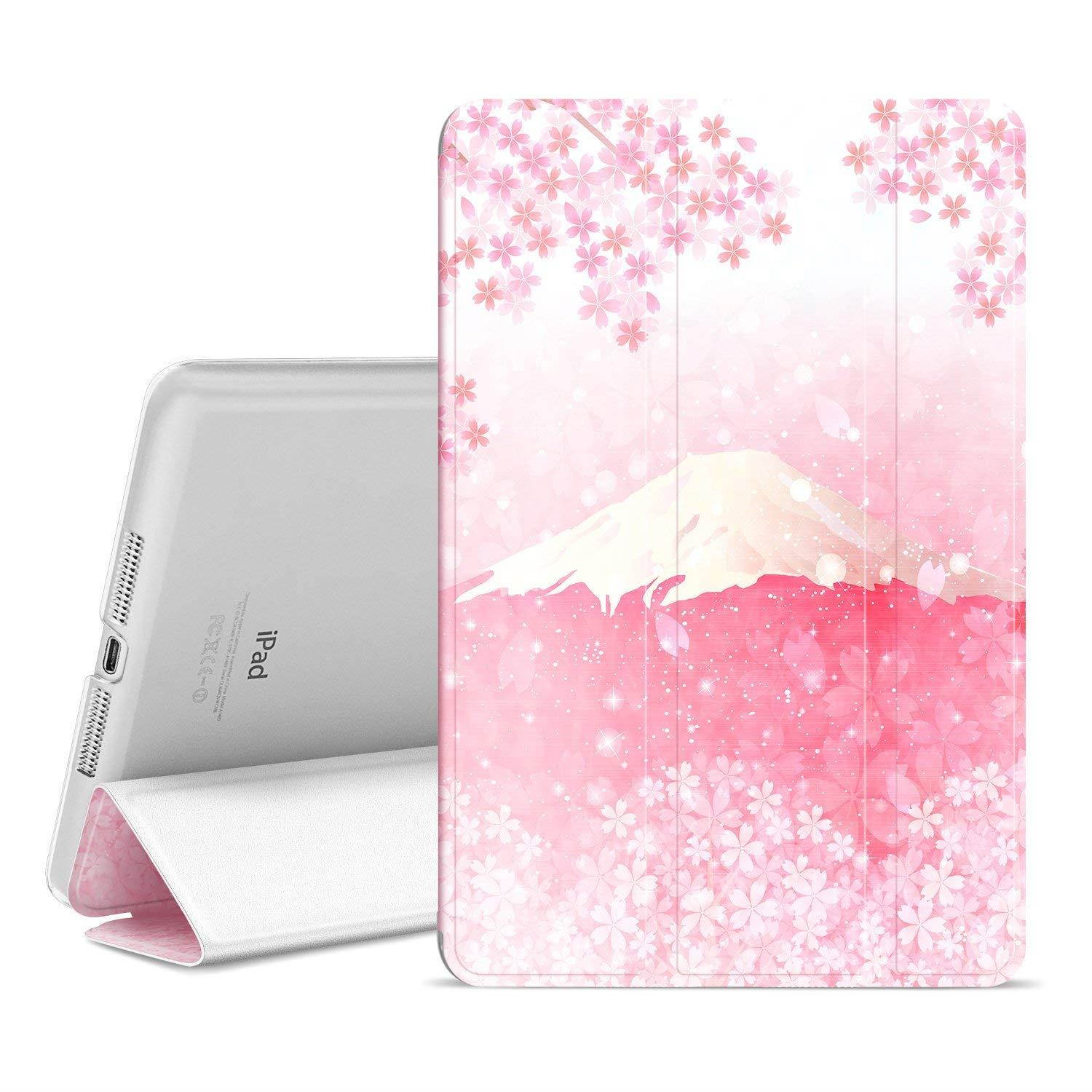Ayotu Colorful Shell for iPad Mini 1 Case,Mini 2 Cover Mini 3 Slim Stand Smart Cover with Auto Wake/Sleep Protective Cover for iPad Mini 1/Mini 2/Mini 3 The Pink
