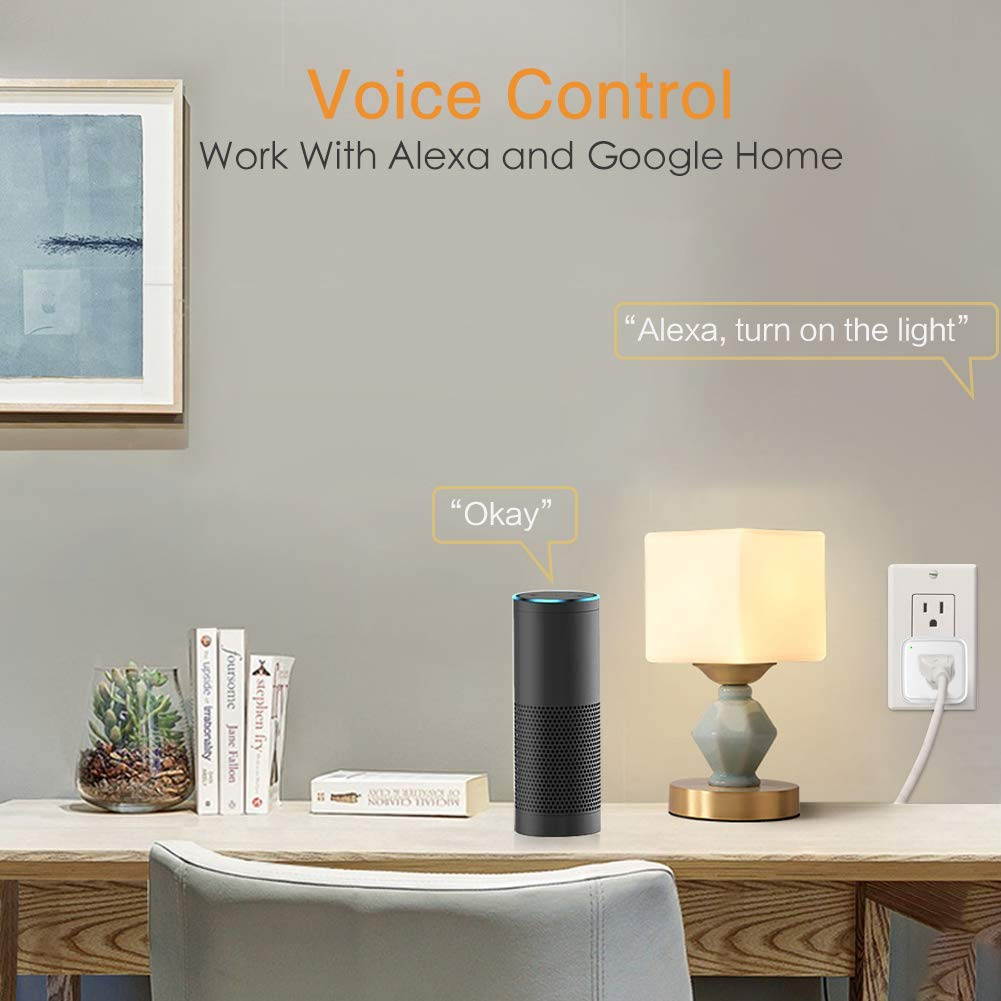 Avatar Controls Smart Plug Outlet, Avatar Controls Wifi Smart Plugs Work with Alexa Echo Dot/Google Home, APP Remote Control Electrical Outlet Switch, No Hub Required (2 Pack)