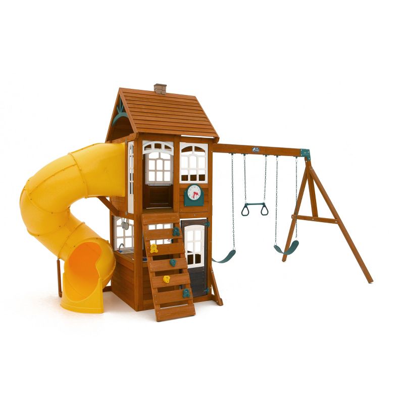 KidKraft Creston Lodge Wooden Swing Set/Playset