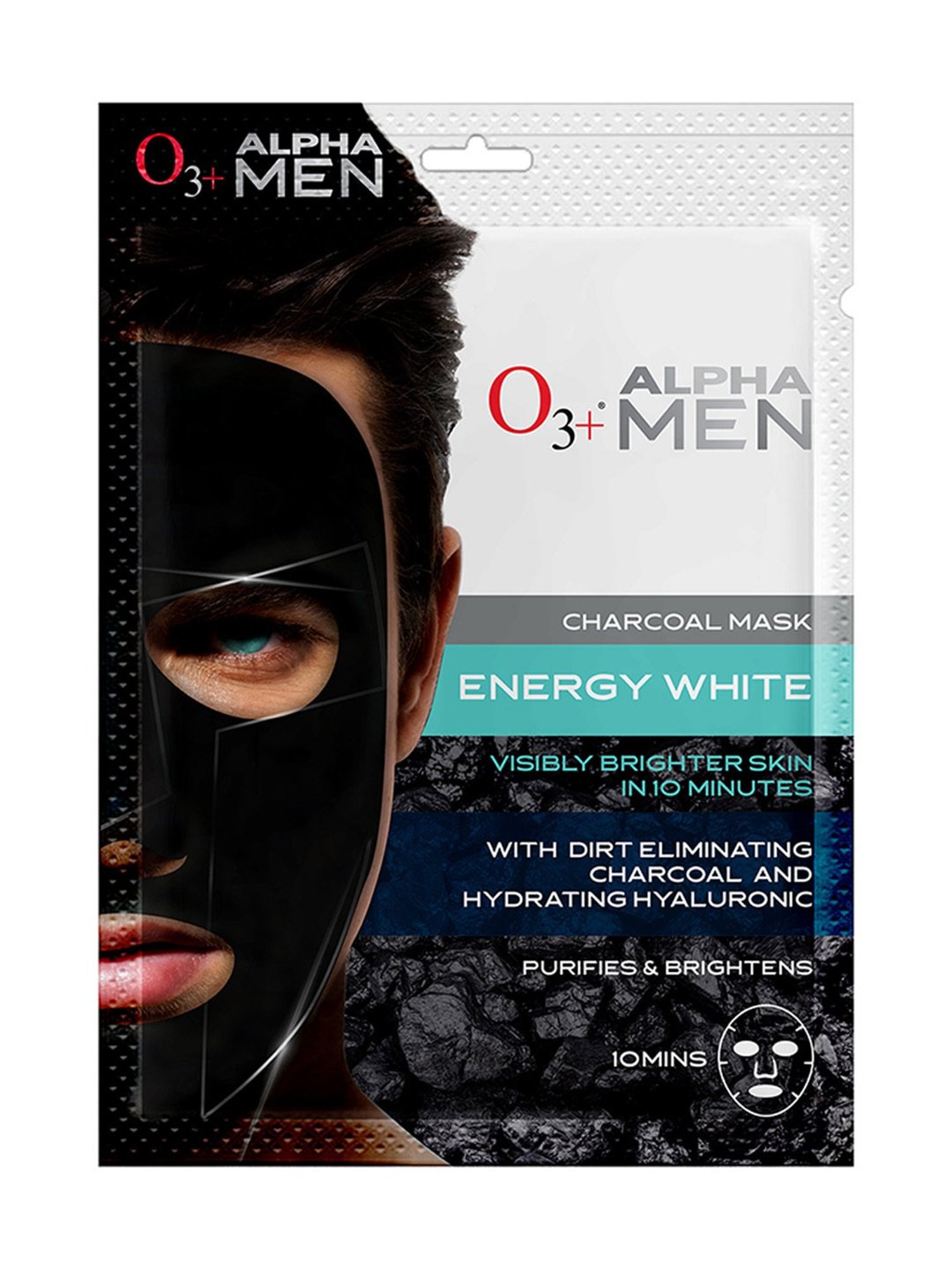 O3+ Alpha Men Energy White Charcoal Face Sheet Mask