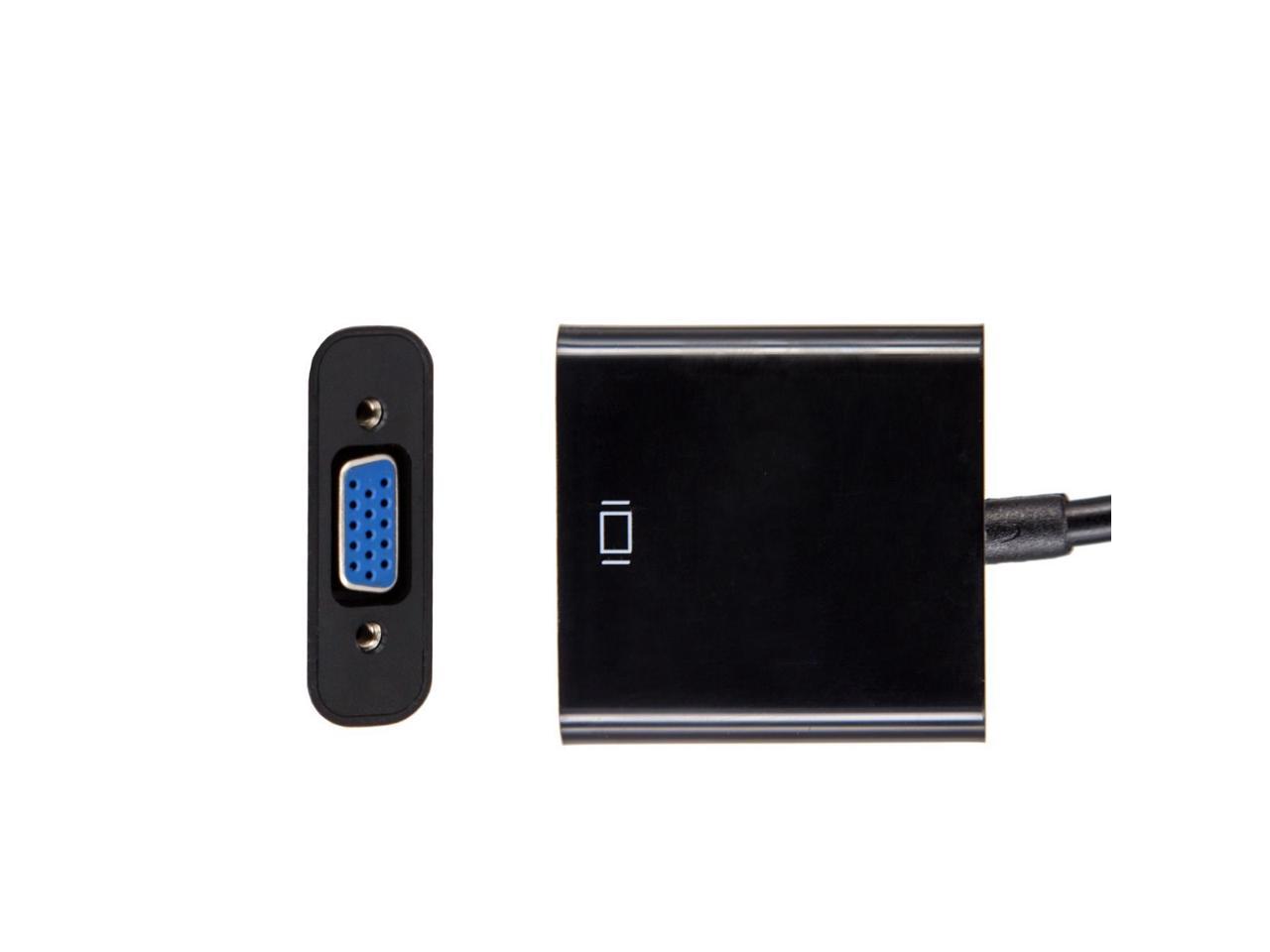 HDMI to VGA, Gold-Plated HDMI to VGA Adapter (Male to Female) for Computer, Desktop, Laptop, PC, Monitor, Projector, HDTV, Chromebook, Raspberry Pi, Roku, Xbox and More - Black