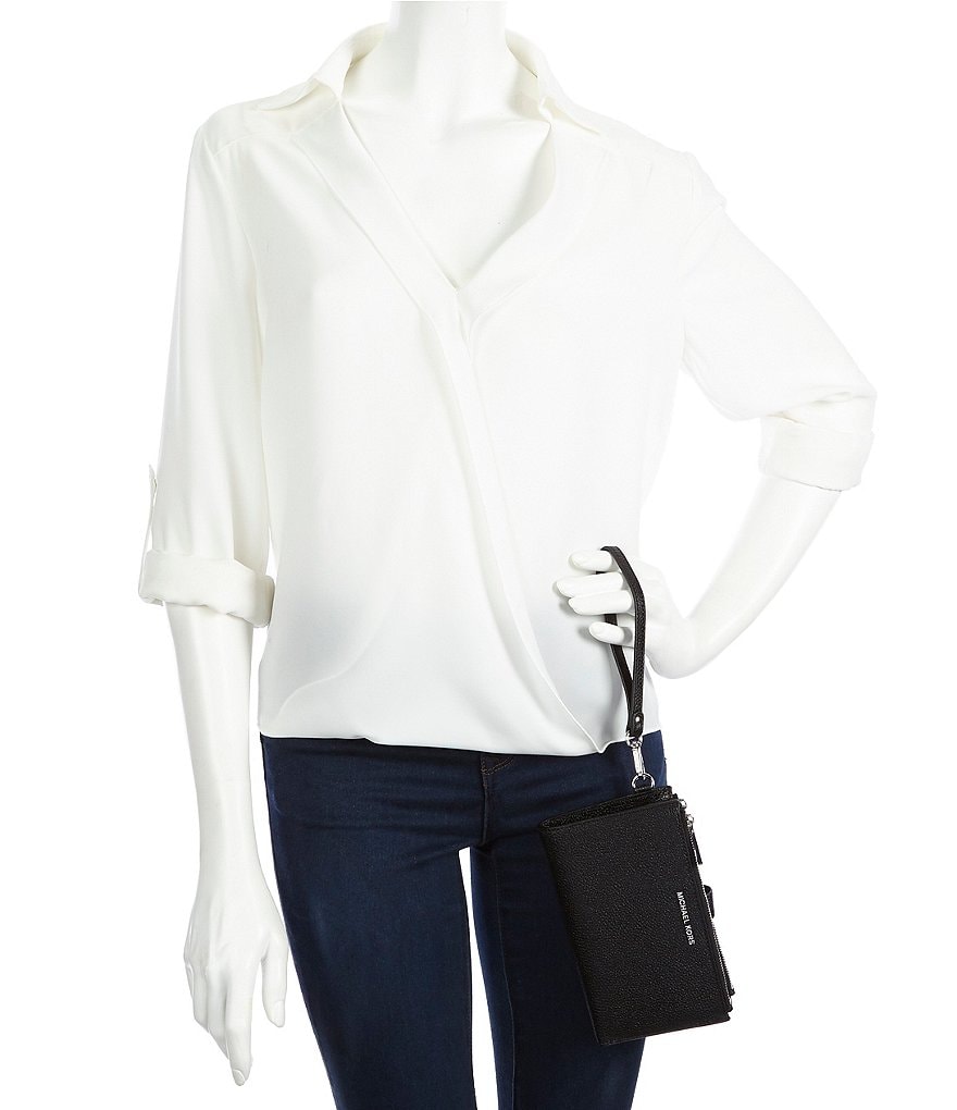 HOBO Link Leather Zip Wristlet