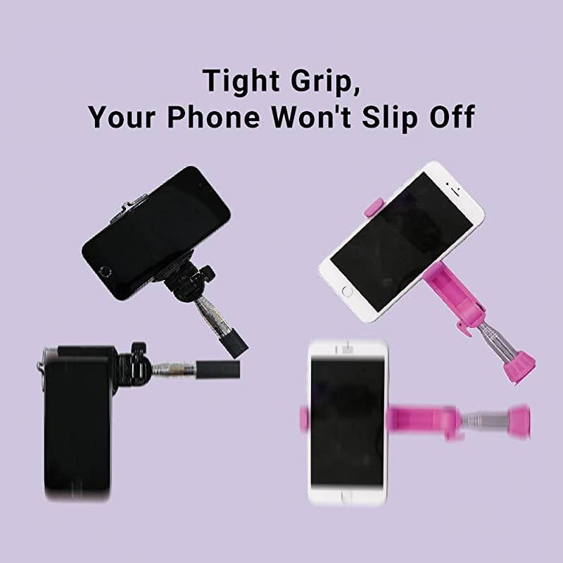 Selfie Stick Tripod with Detachable Wireless Remote Shutter for iPhone & Android: 360&deg; Rotating Phone Holder, Extendable Stick & Reversible Pin, Perfect for TikTok
