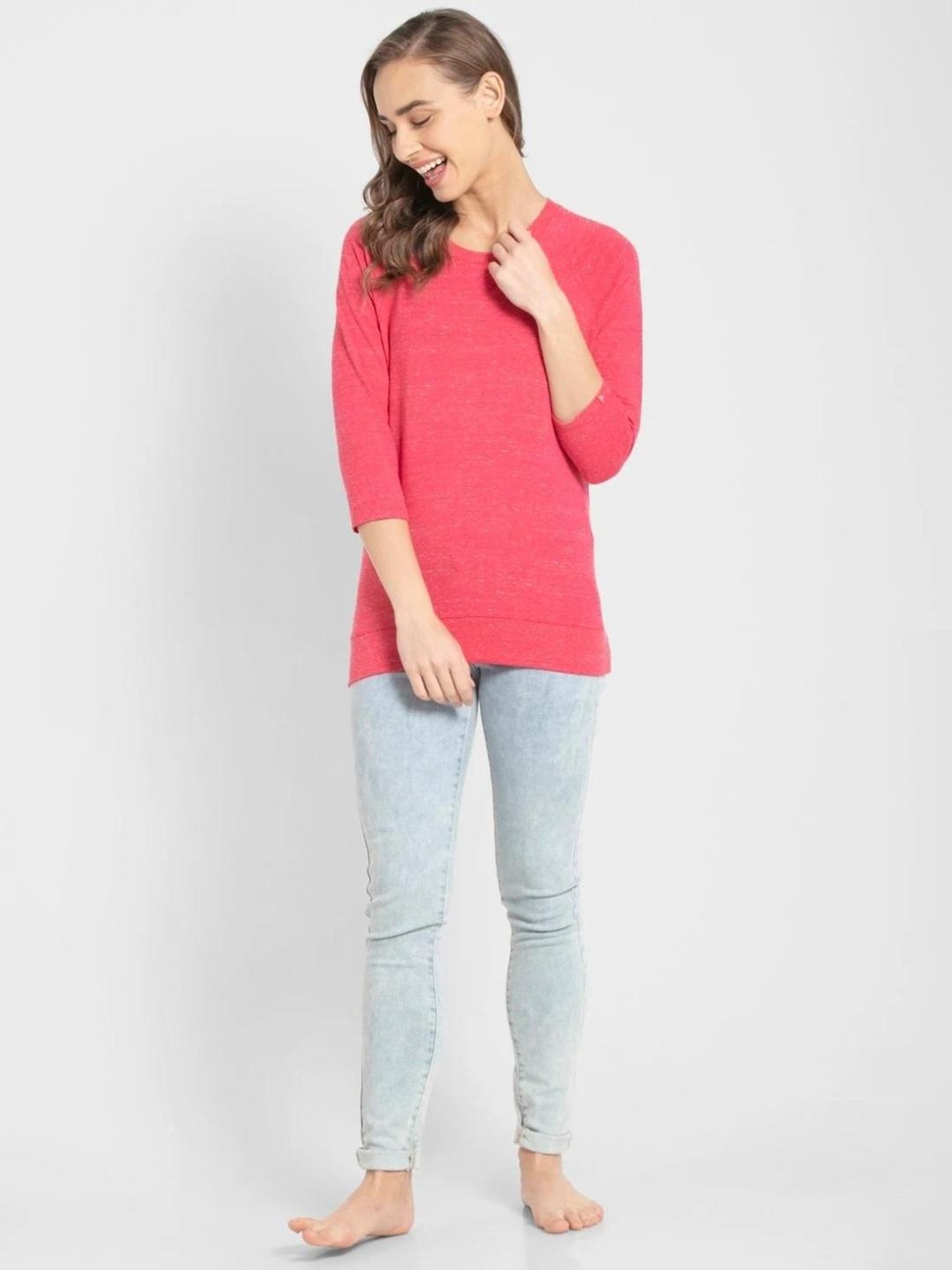 Jockey Pink Self Print T-shirt