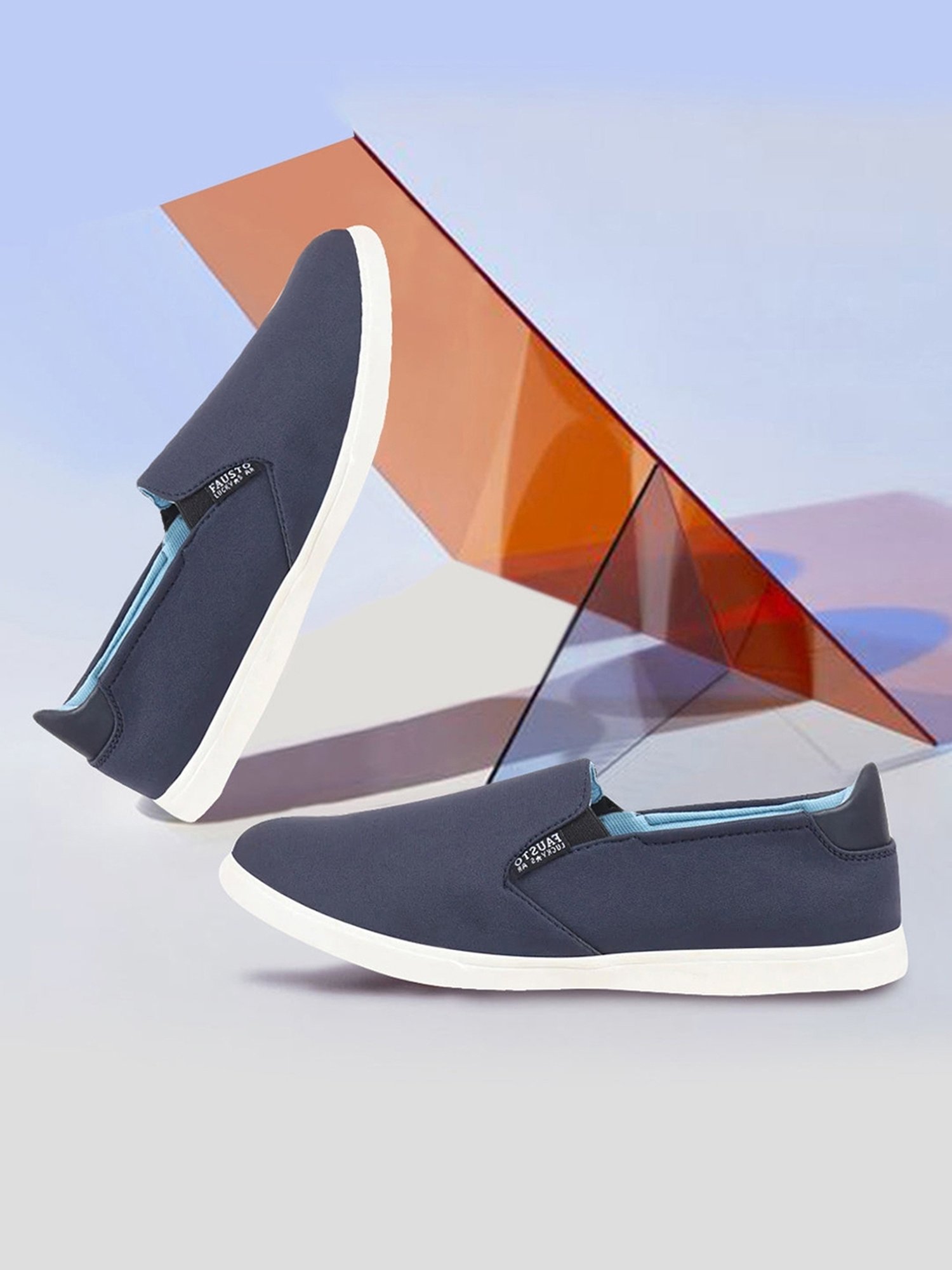 Fausto Men's Navy Plimsolls