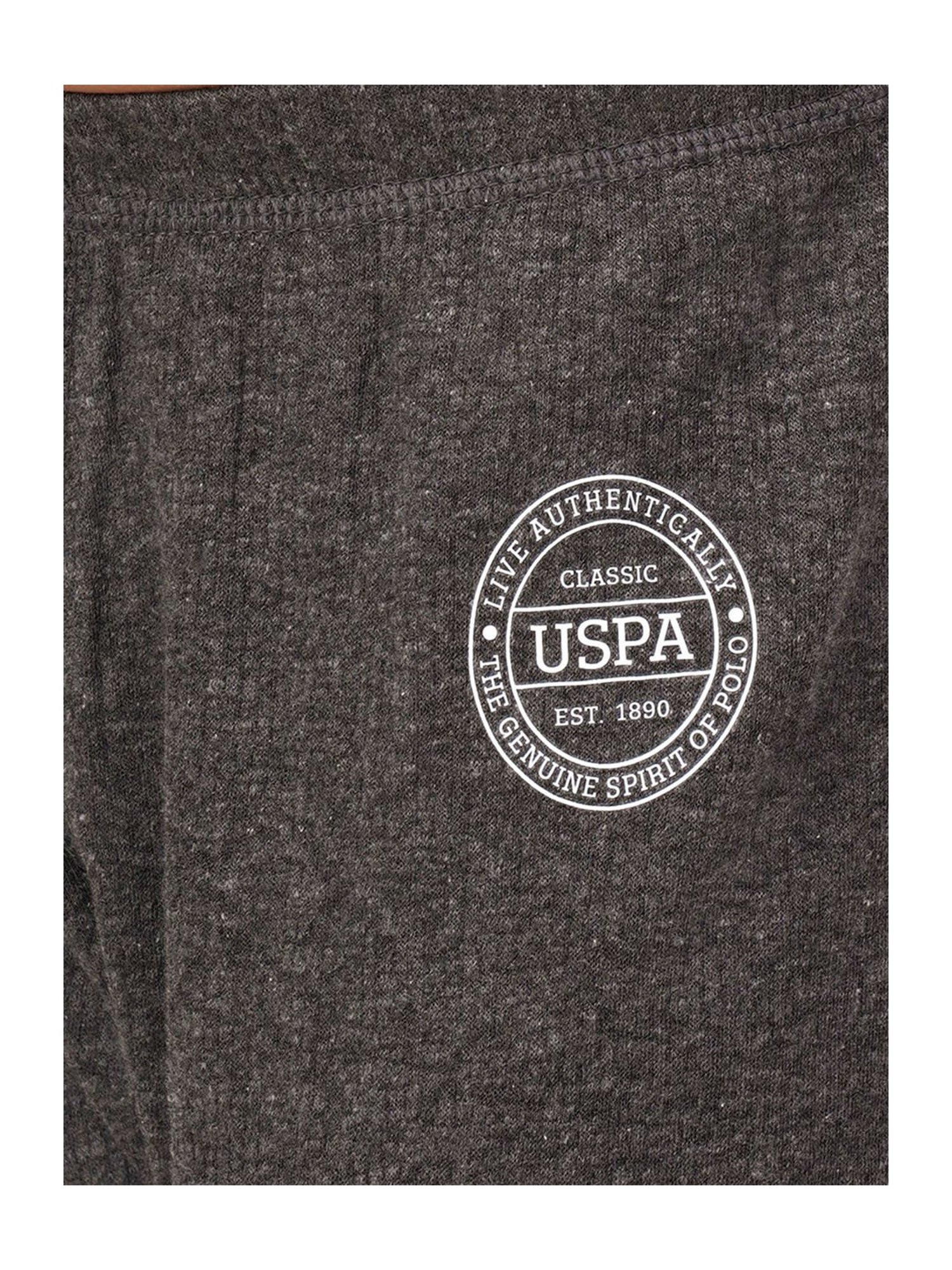 U.S. Polo Assn. Kids Dark Grey Solid Thermal Pants