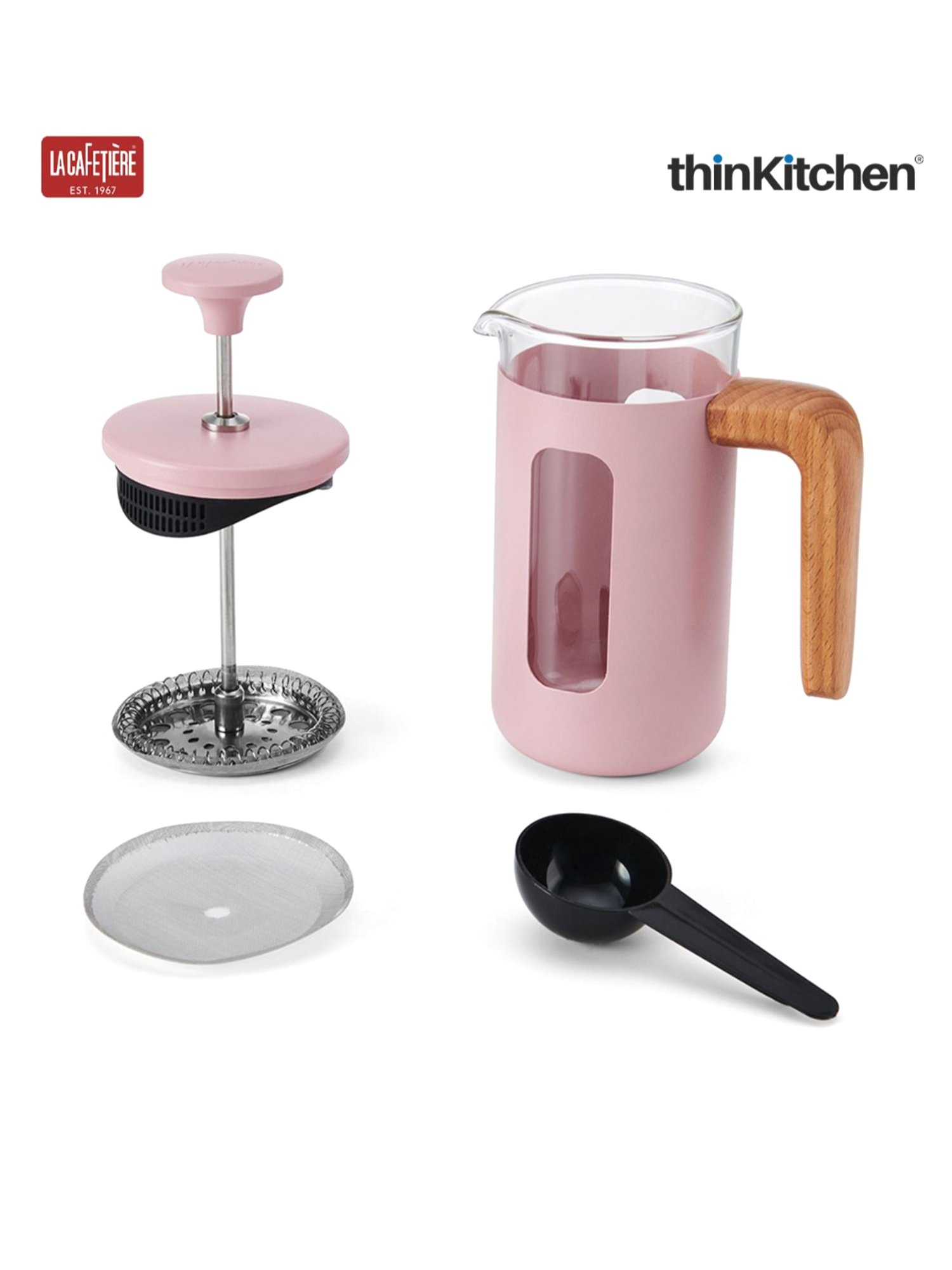 La Cafetiere Pink Stainless Steel Coffee Maker (350ml)