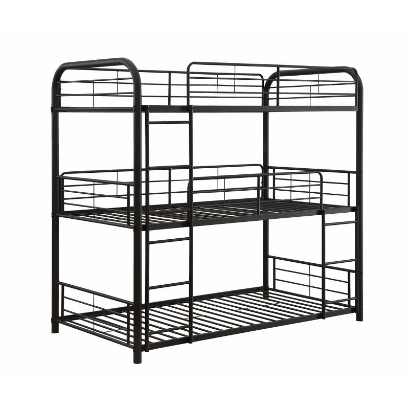 Twin Cairo Triple Bunk Bed Sandy Black - Acme Furniture
