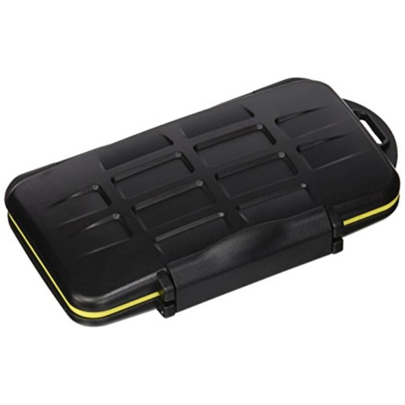 water resistant jjc mccf6 memory card hard case for 6 pcs cf cards with lock